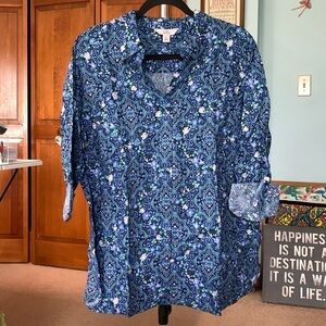 Croft & Barrow Tunic Blouse Size XL NWOT